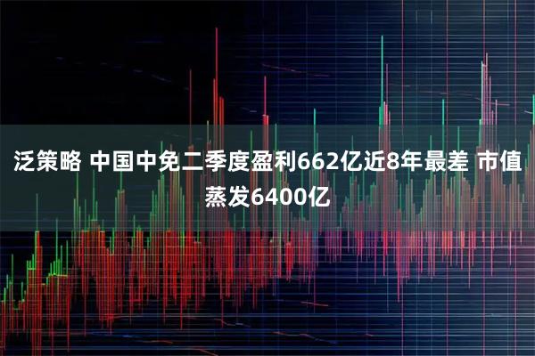 泛策略 中国中免二季度盈利662亿近8年最差 市值蒸发6400亿