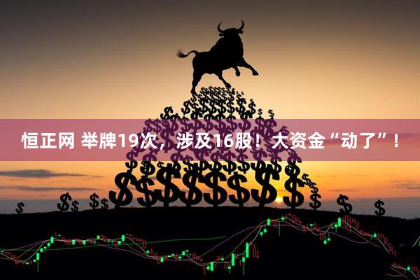 恒正网 举牌19次，涉及16股！大资金“动了”！